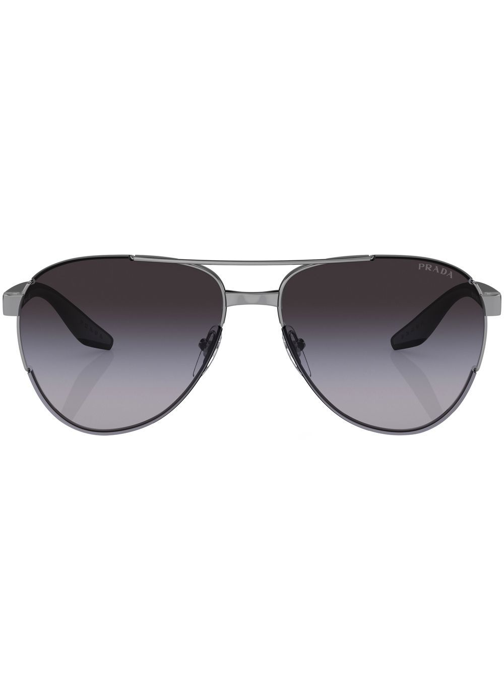 Prada Linea Rossa logo印花太阳眼镜 - 灰色