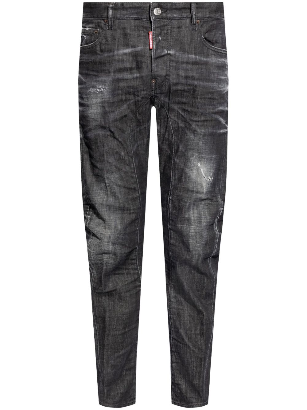 DSQUARED2 仿旧修身牛仔裤 - 黑色