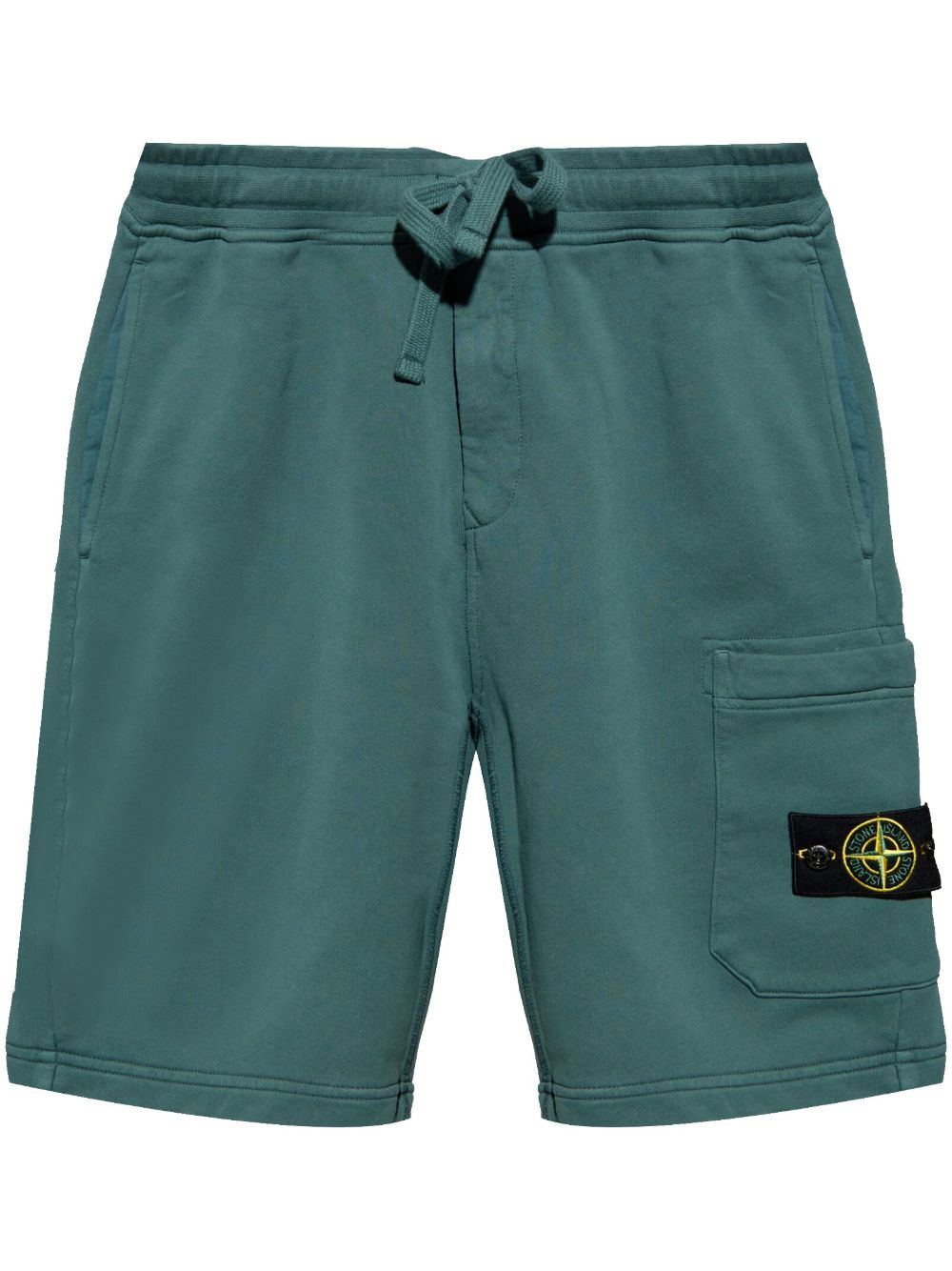 Stone Island Compass 徽章运动短裤 - 绿色