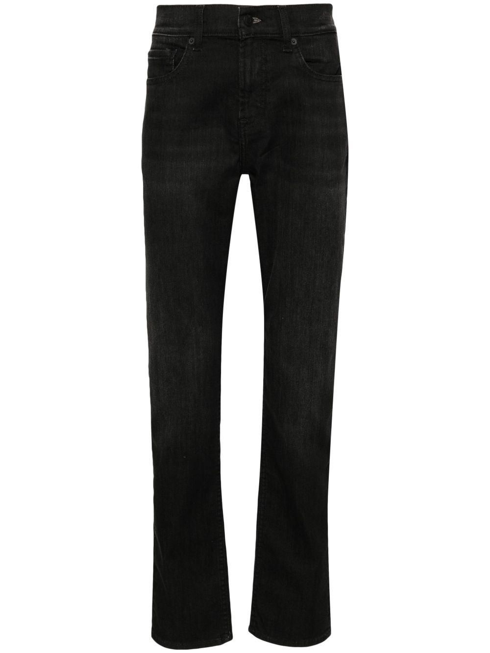 7 For All Mankind Slimmy 中腰修身牛仔裤 - 黑色