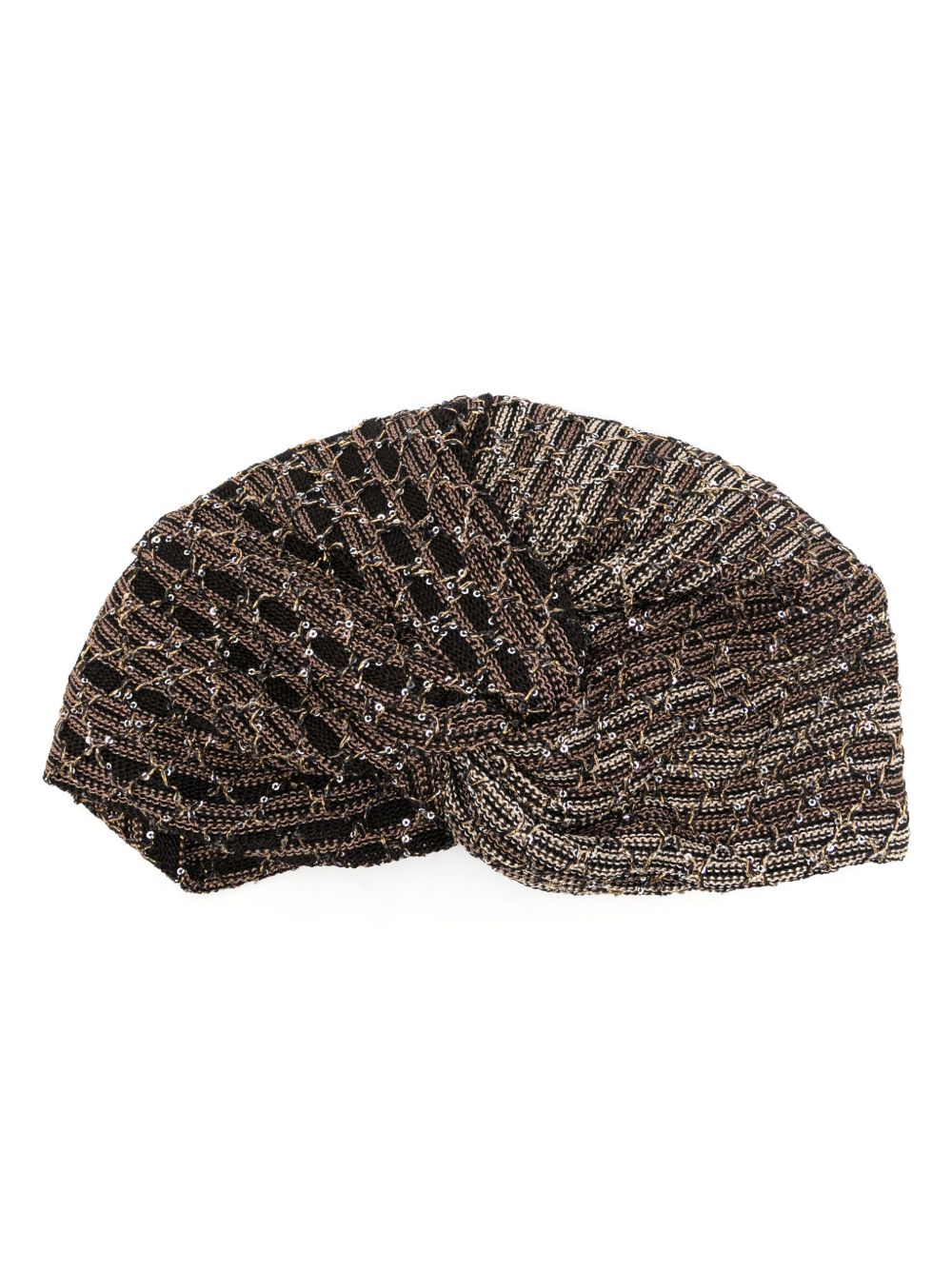 Missoni 条纹结饰细节帽 - 黑色