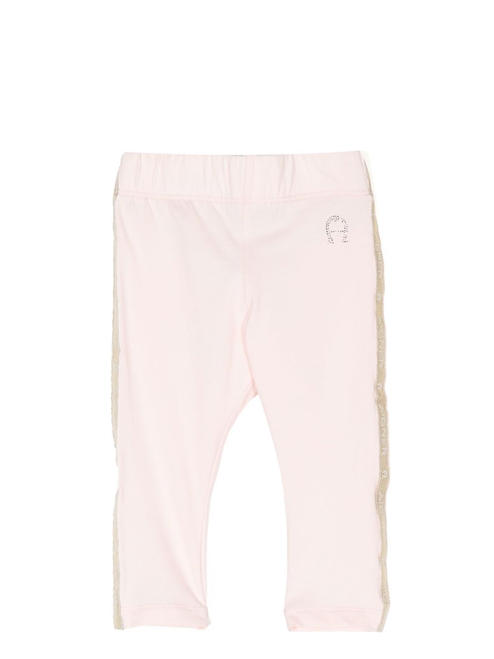 Aigner Kids 水钻缀饰弹性打底裤 - 粉色