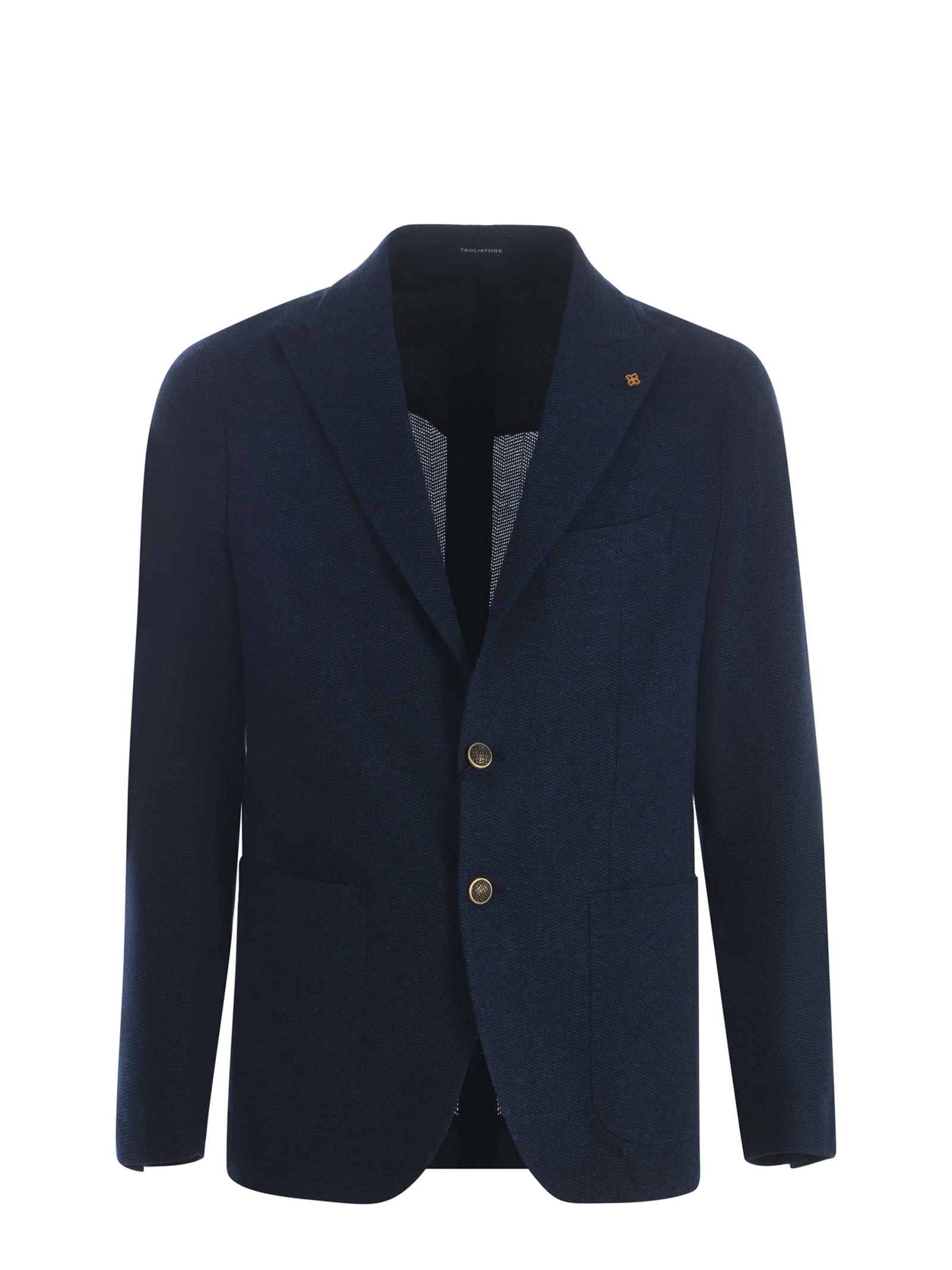 Single-breasted Jacket Tagliatore Made Of Cotton