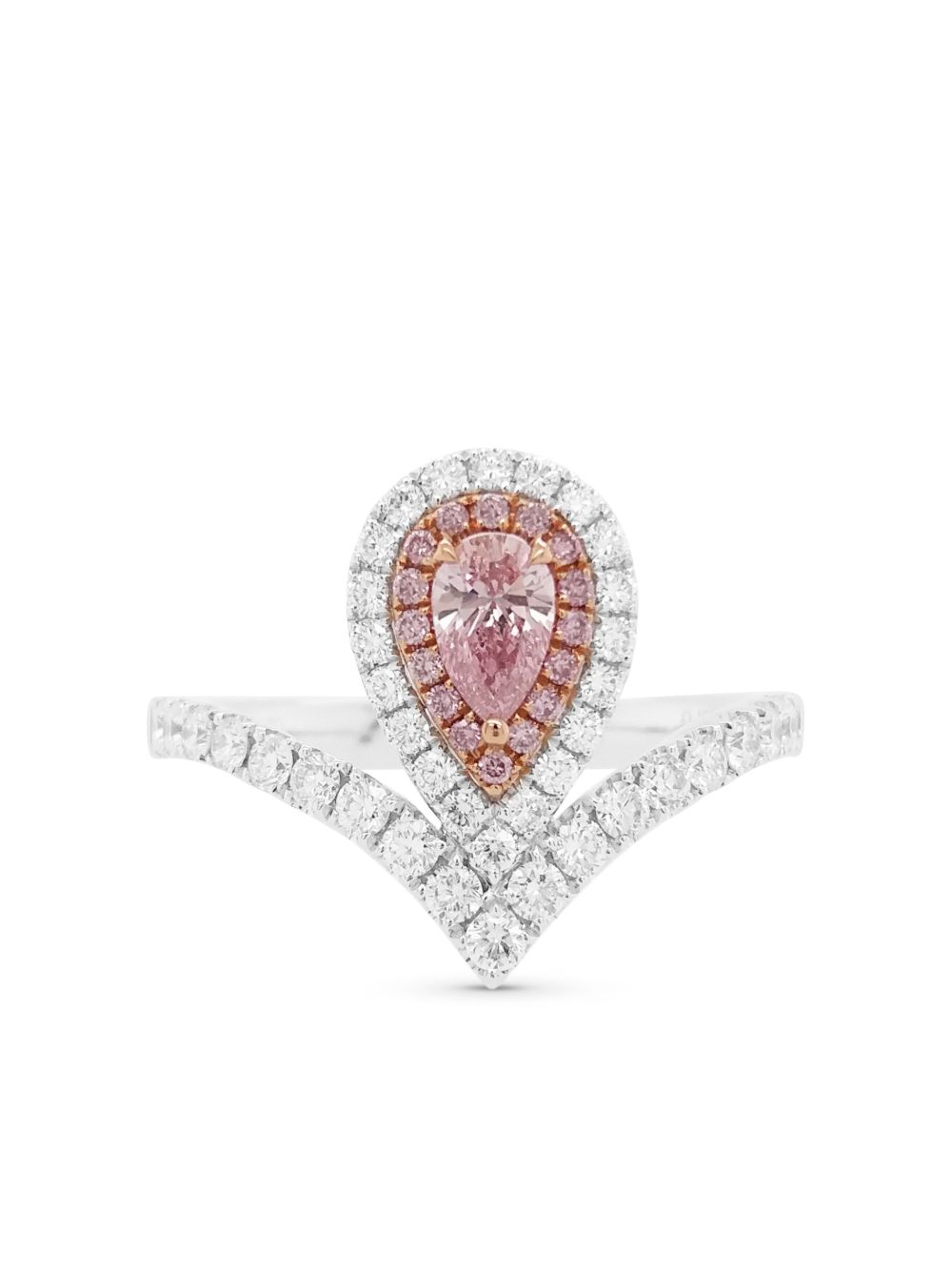 HYT Jewelry 18K白金钻石戒指 - 银色
