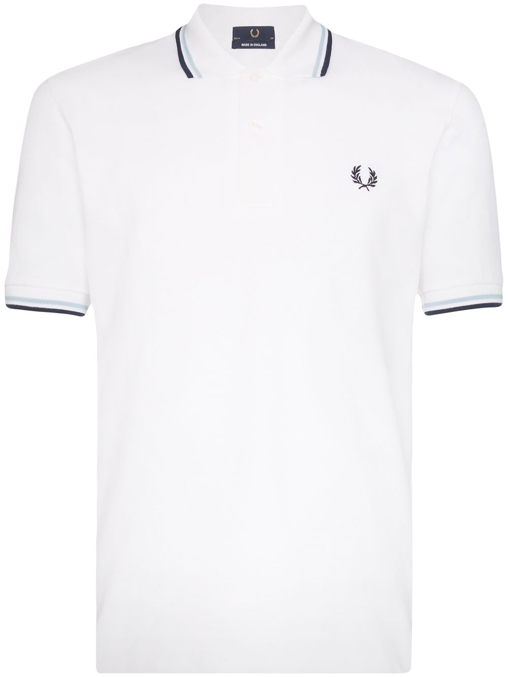 Fred Perry 条纹边饰polo衫 - 白色