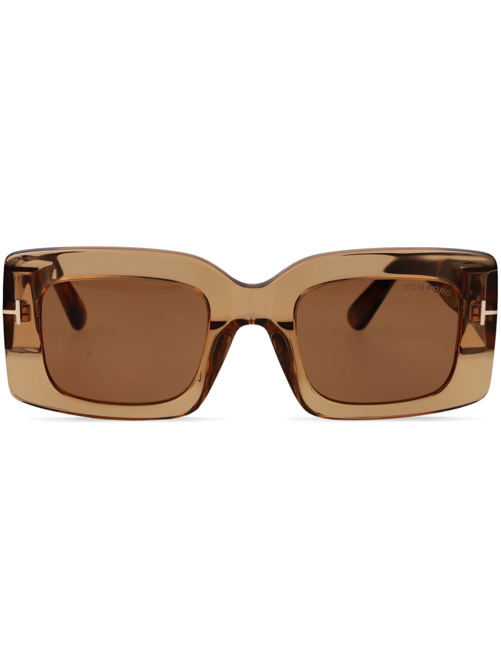 TOM FORD Eyewear 长方形框太阳眼镜 - 橘色