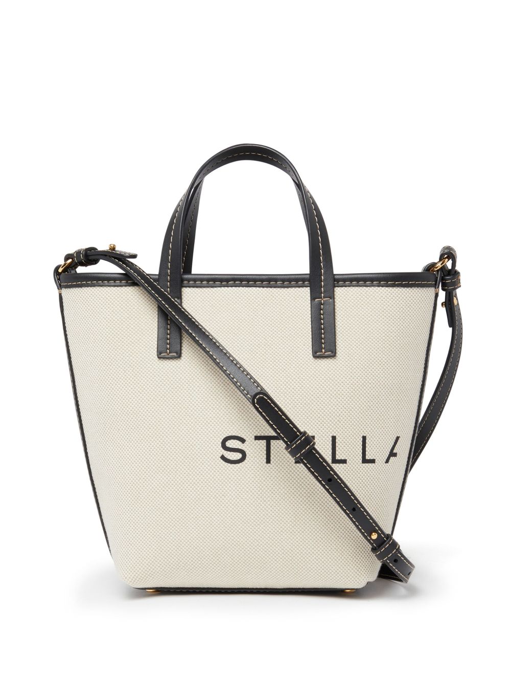 Stella McCartney logo印花棉手提包 - 中性色