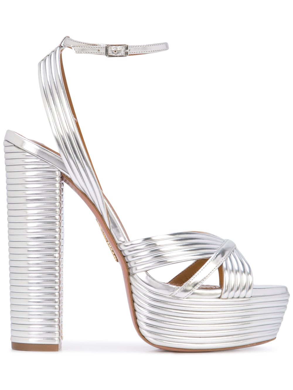 Aquazzura Sundance Plateau 140凉鞋 - 银色