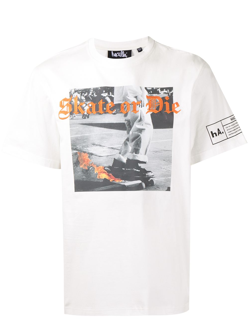 Haculla Skate or Die 刺绣T恤 - 白色