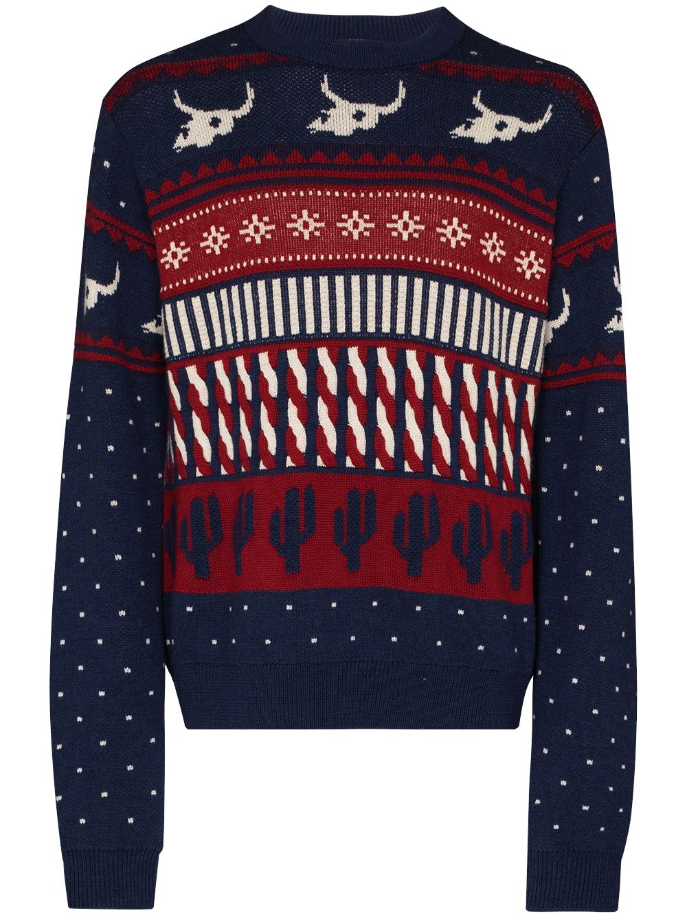 Alanui X-Mas Eve Fairisle 毛衣 - 蓝色
