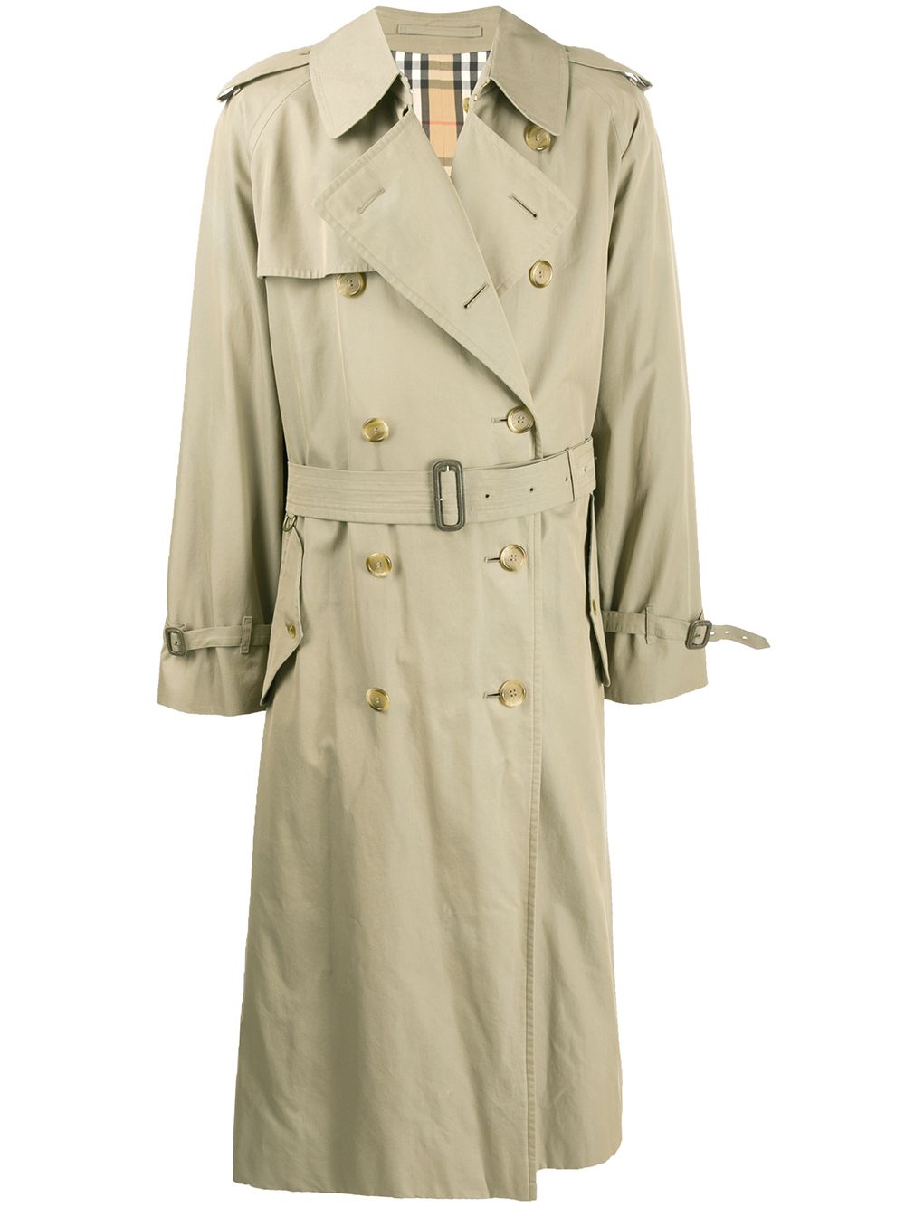 Burberry Pre-Owned 长款风衣 - 中性色