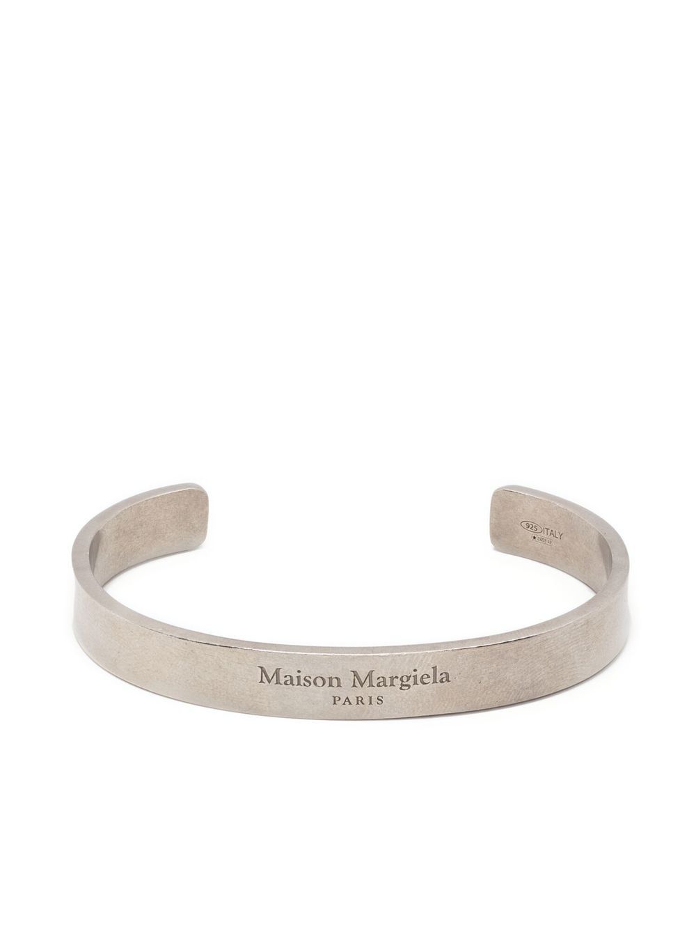 Maison Margiela logo雕刻手镯 - 银色