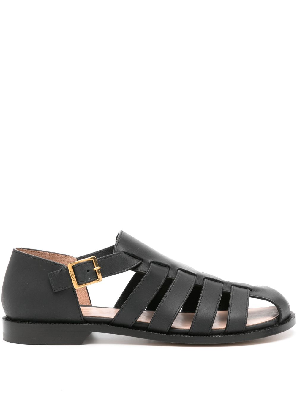 LOEWE Campo 皮质凉鞋 - 黑色