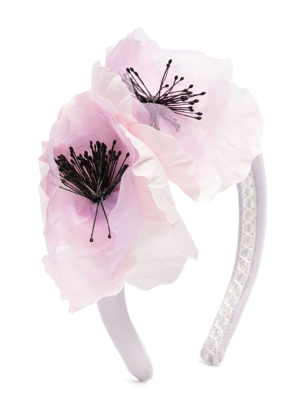 MARCHESA KIDS COUTURE 3D 花卉贴花发箍 - 紫色