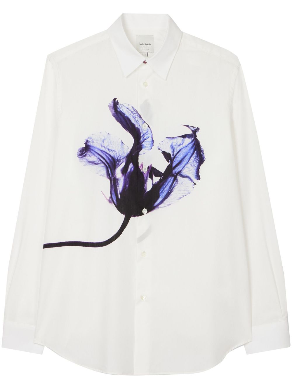 Paul Smith Moonlight Flower 印花棉衬衫 - 白色