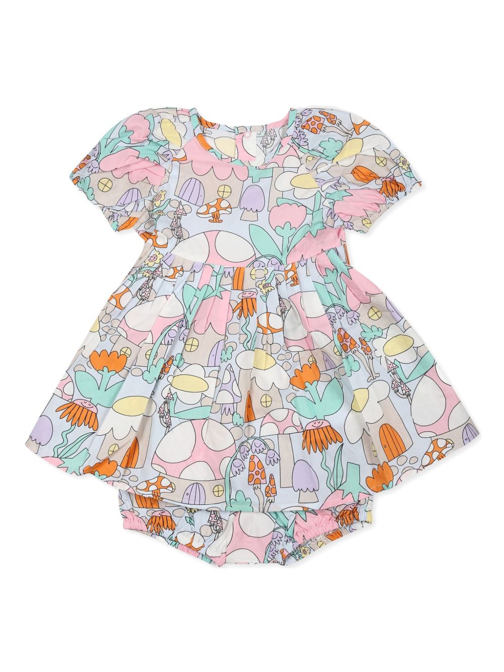 Stella McCartney Kids 花卉印花连衣裙 - 蓝色