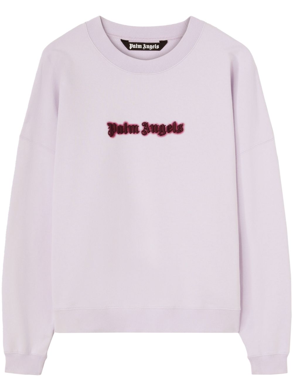 Palm Angels logo印花棉卫衣 - 紫色