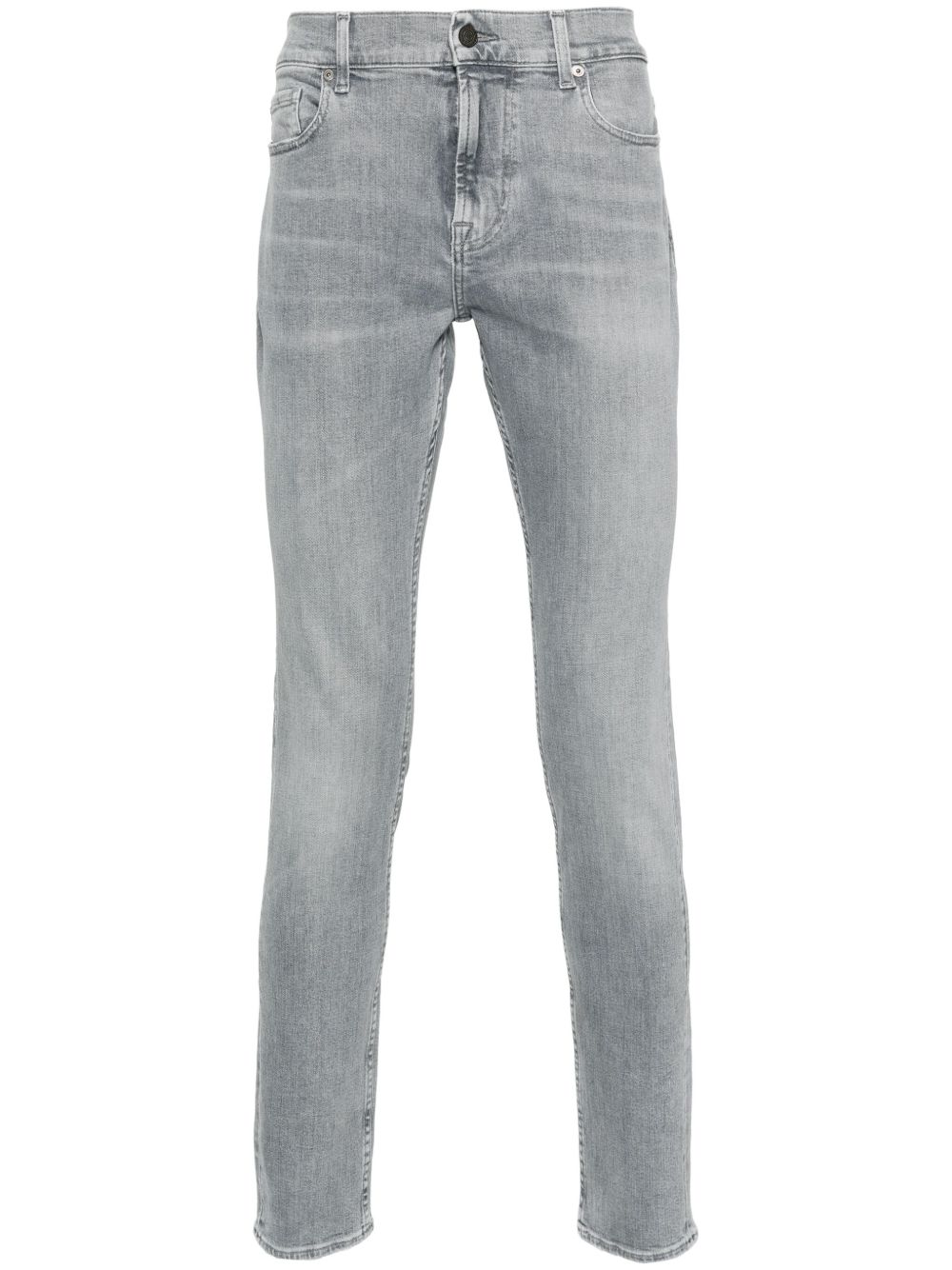 7 For All Mankind Paxtyn 中腰紧身牛仔裤 - 灰色