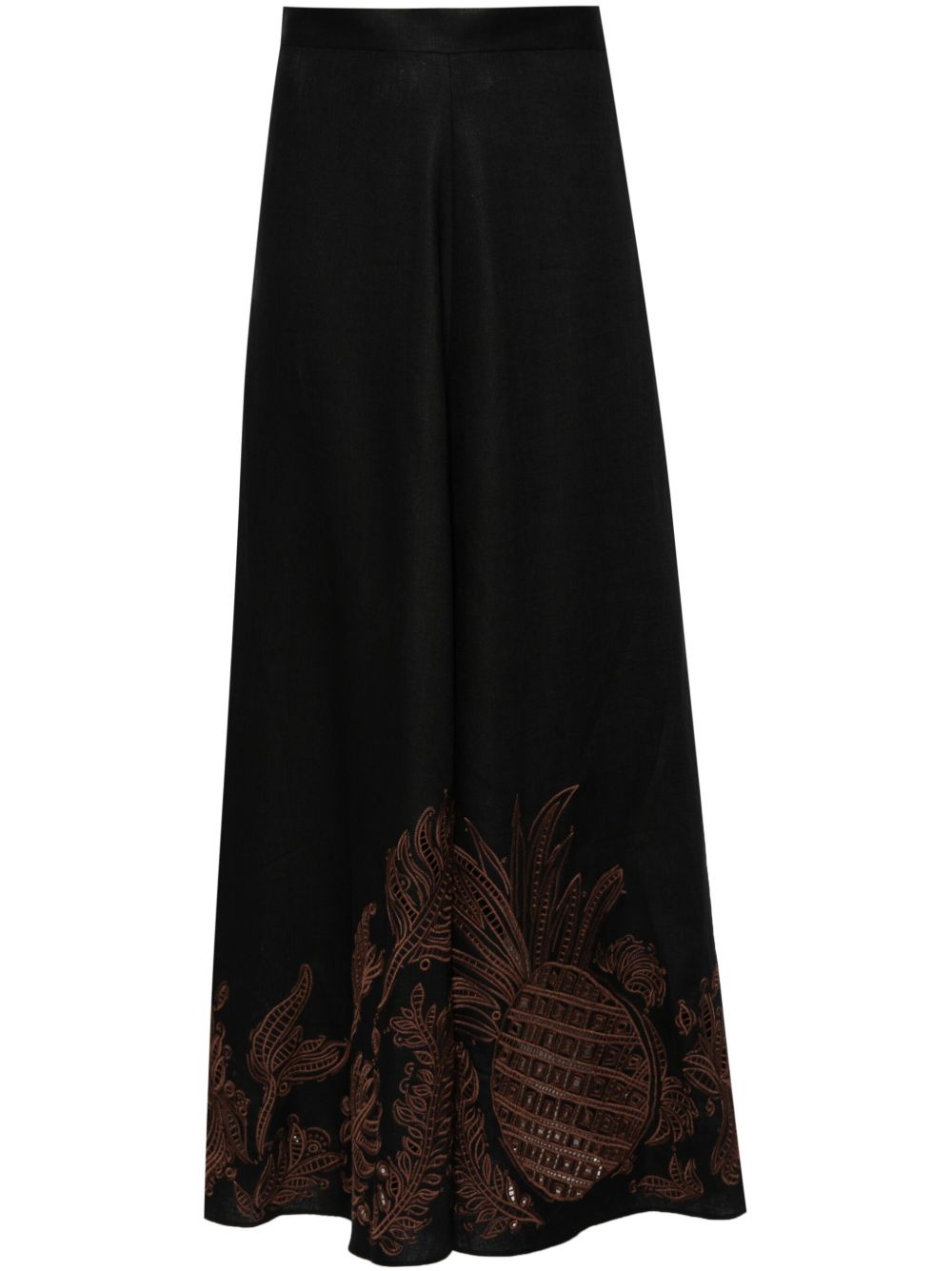 Dorothee Schumacher Exquisite Luxury 亚麻半身裙 - 黑色