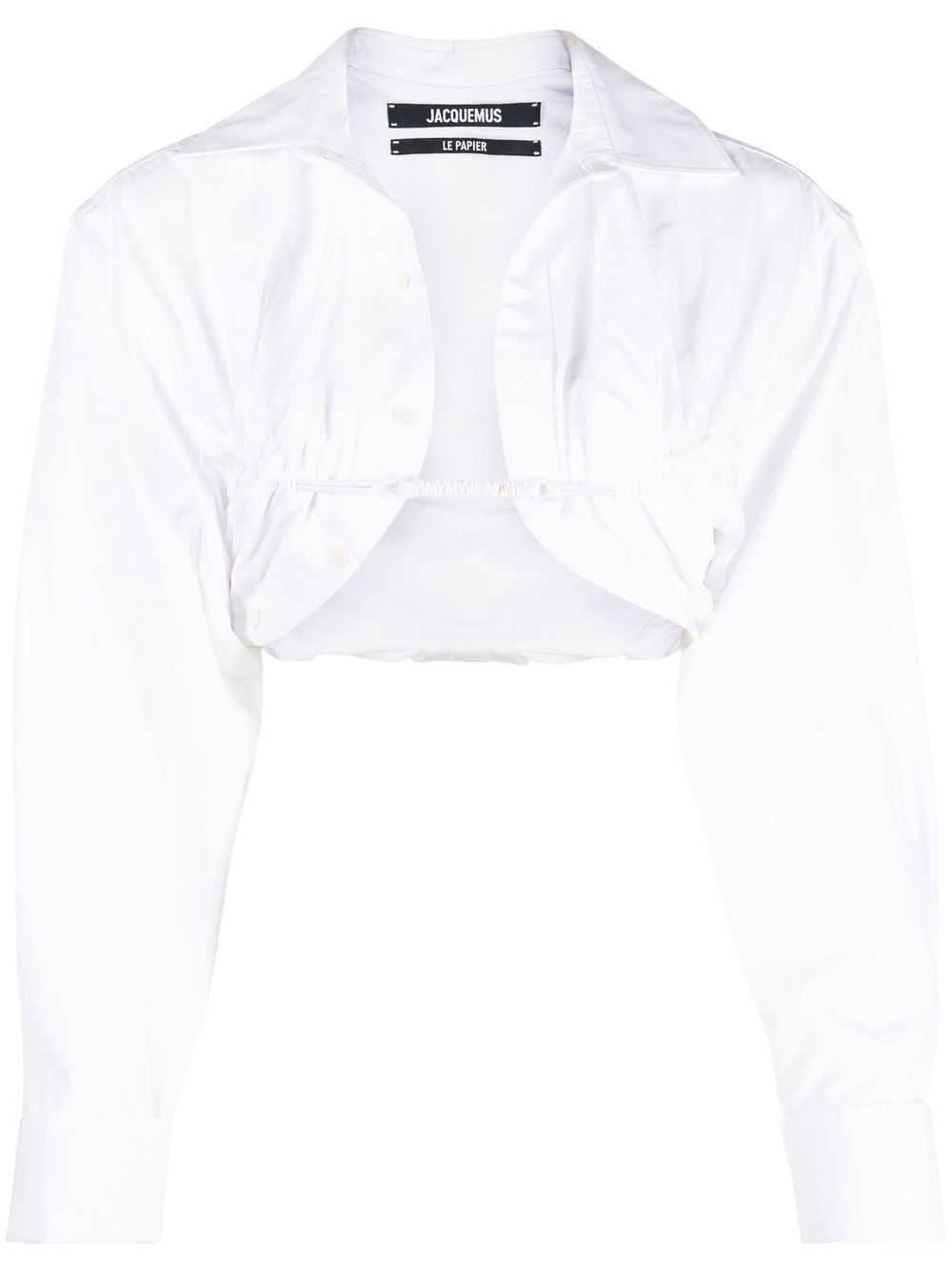 Jacquemus Machou 短款衬衫 - 白色