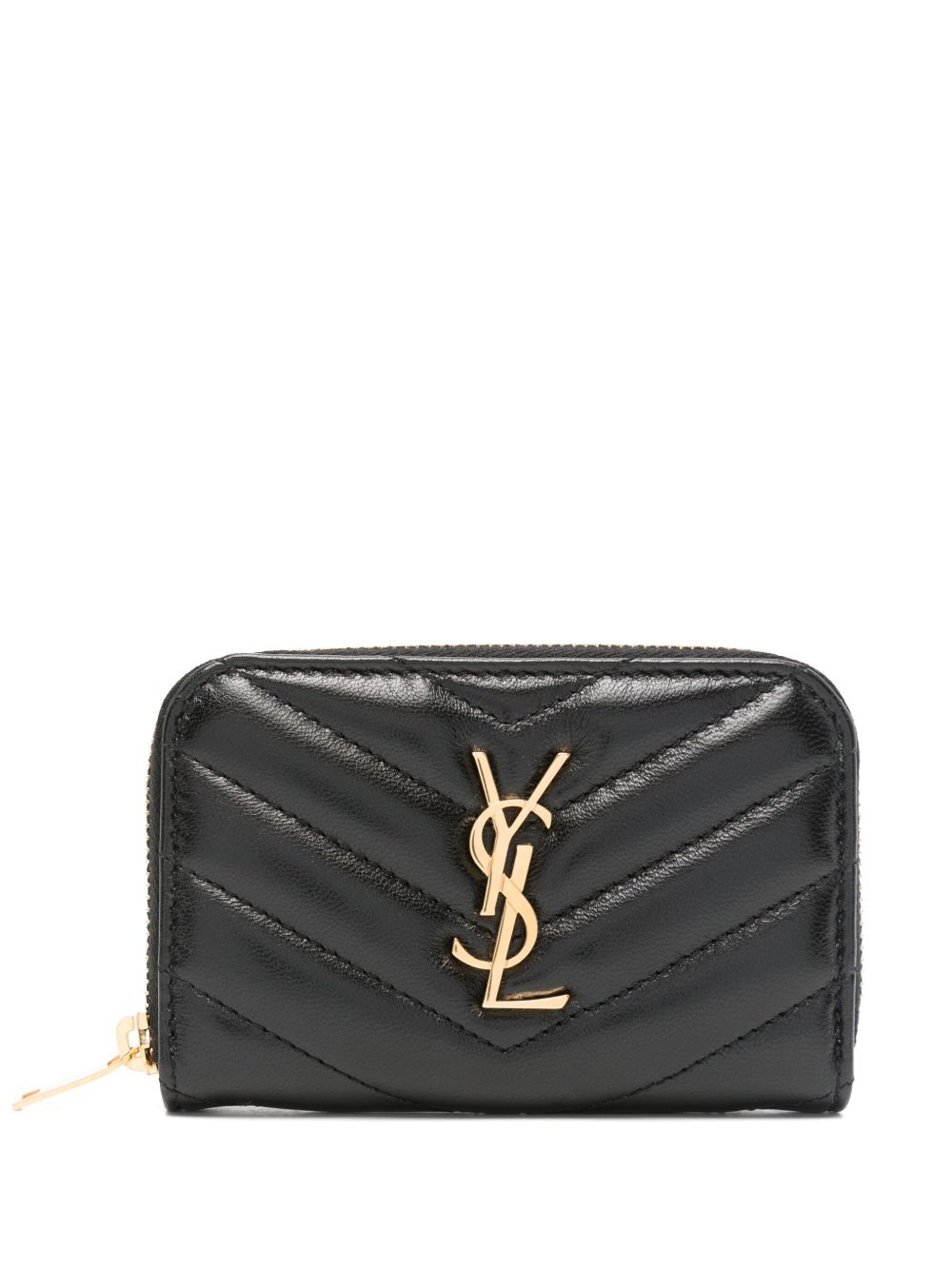 Saint Laurent Cassandre 标牌钱包 - 黑色