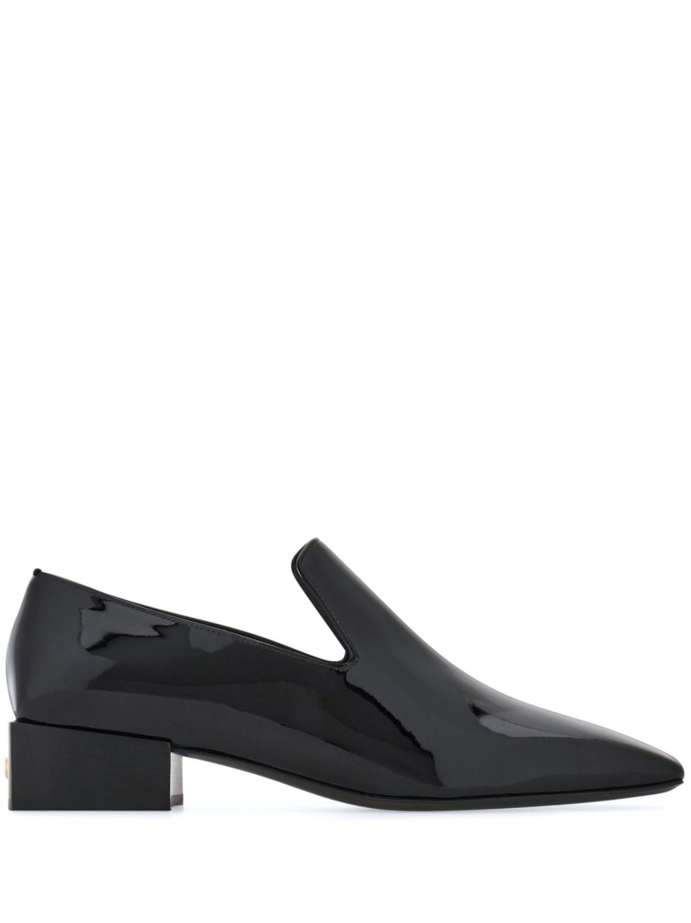 Ferragamo 方头乐福鞋 - 黑色