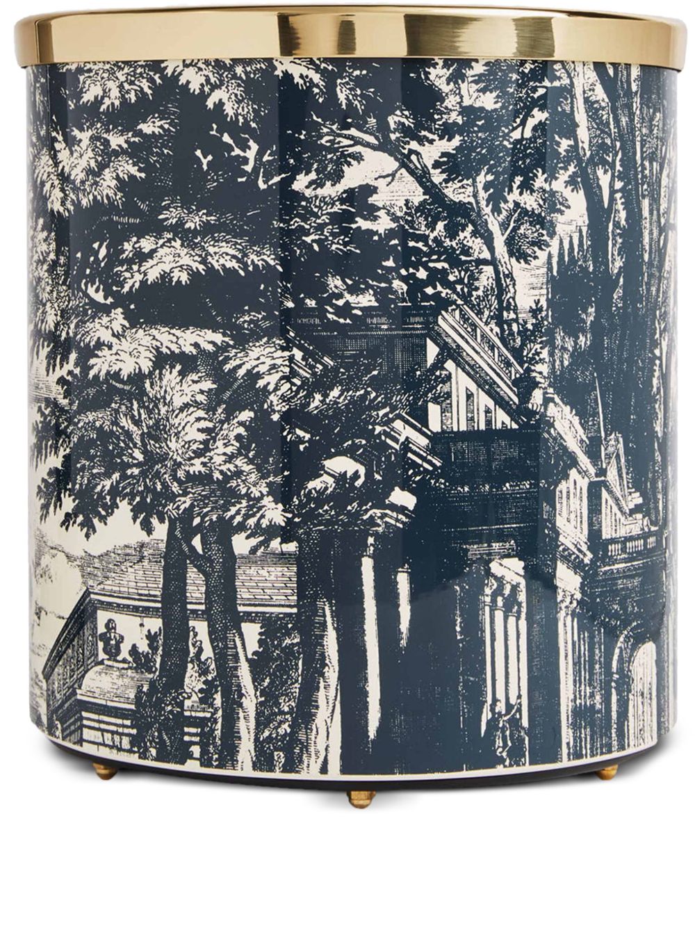 Fornasetti Giardino Settecentesco 纸篓（28厘米 x 26厘米） - 蓝色
