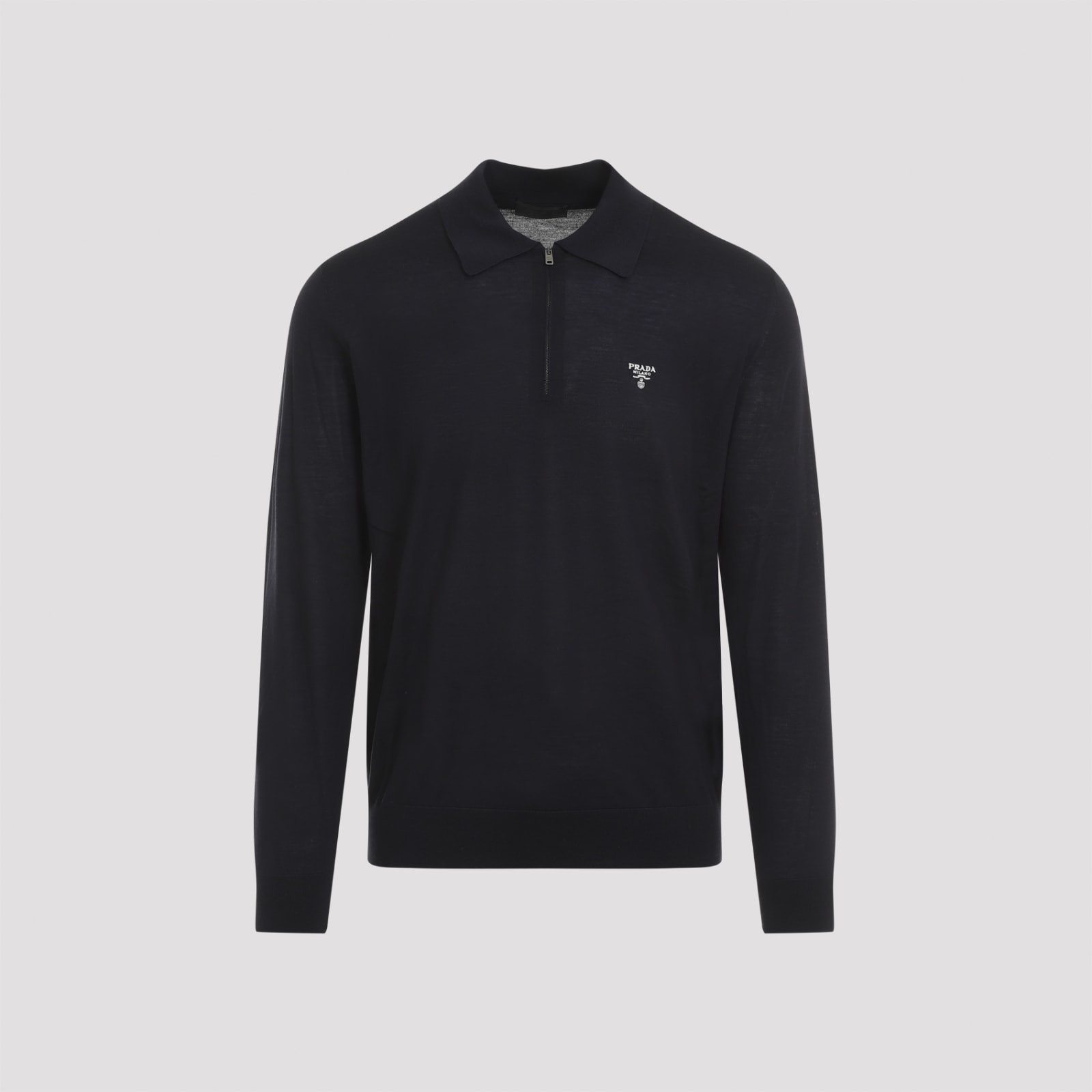 Prada Knitted Wool Polo Shirt
