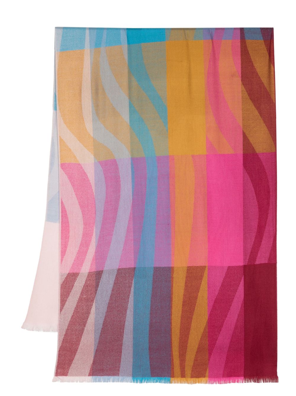 Paul Smith Swirl Stripe 拼色围巾 - 彩色