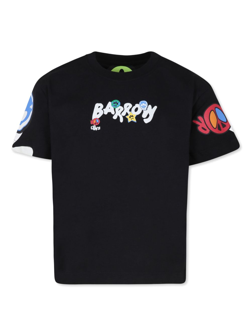 Barrow kids logo印花棉T恤 - 黑色