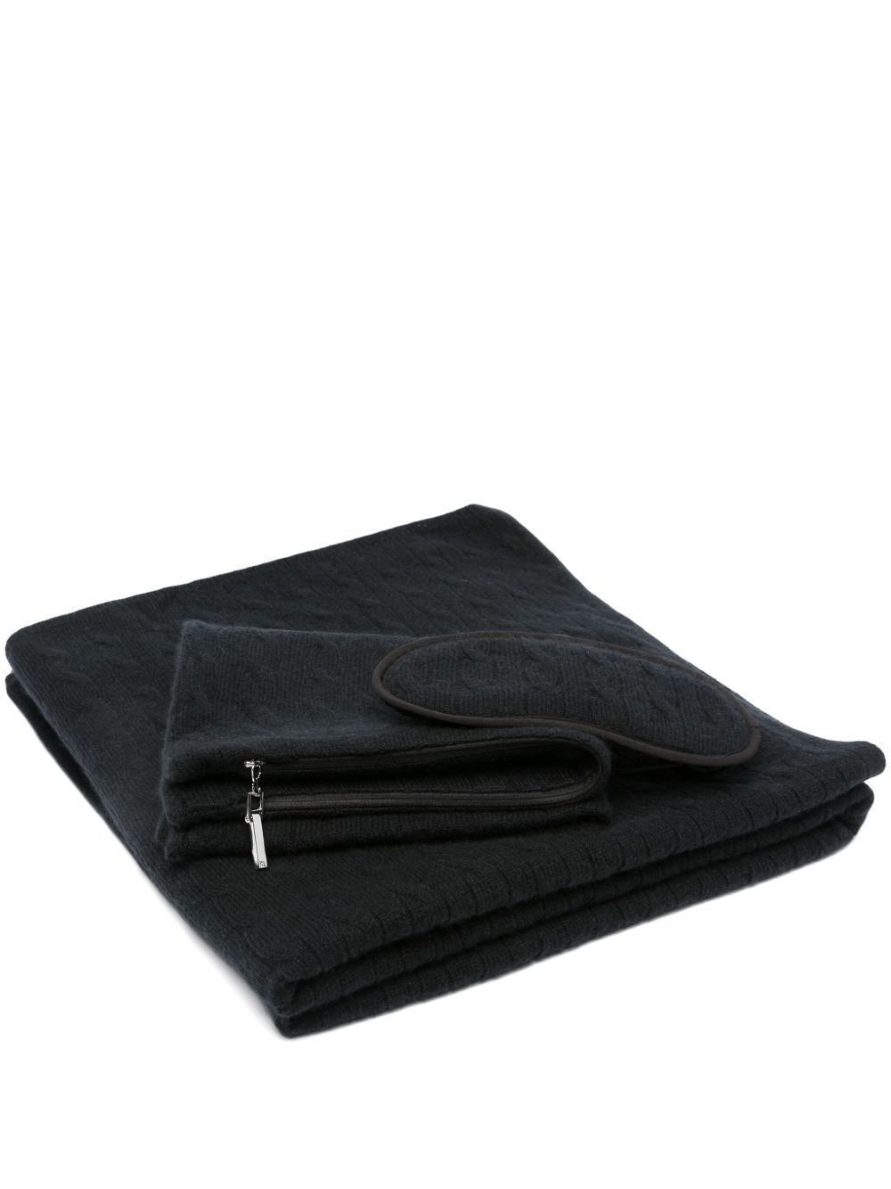 Ralph Lauren Home cable-knit cashmere travel set - 黑色