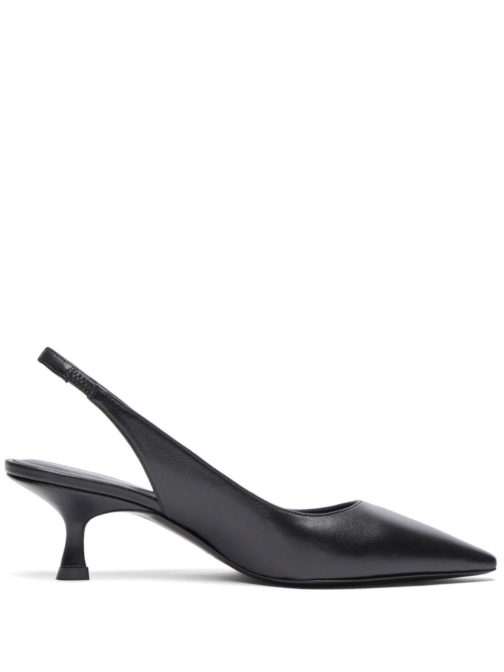 Stuart Weitzman Naomi 皮质低跟鞋（3.5厘米） - 黑色