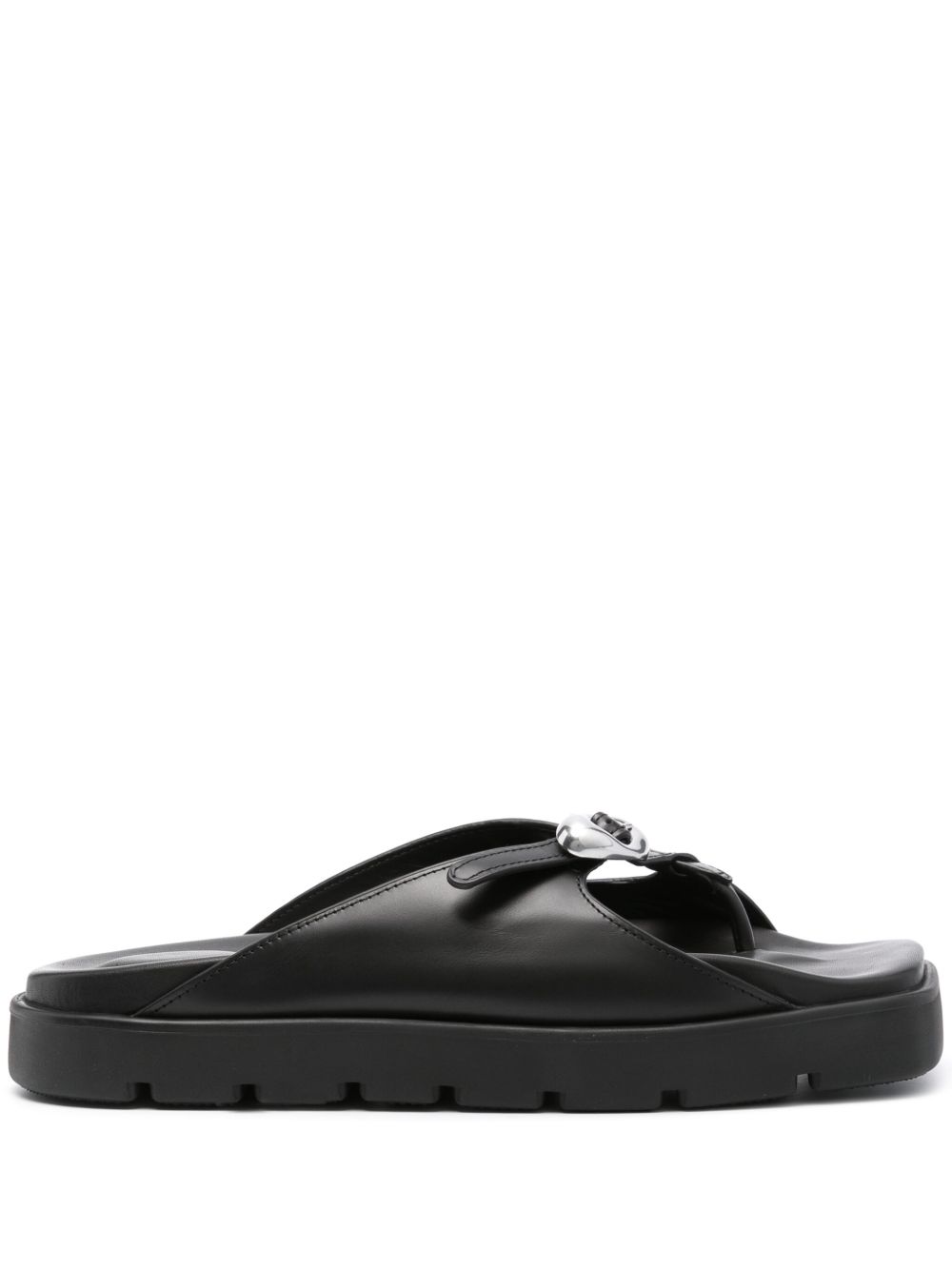 Alexander Wang Dome logo扣环凉鞋 - 黑色