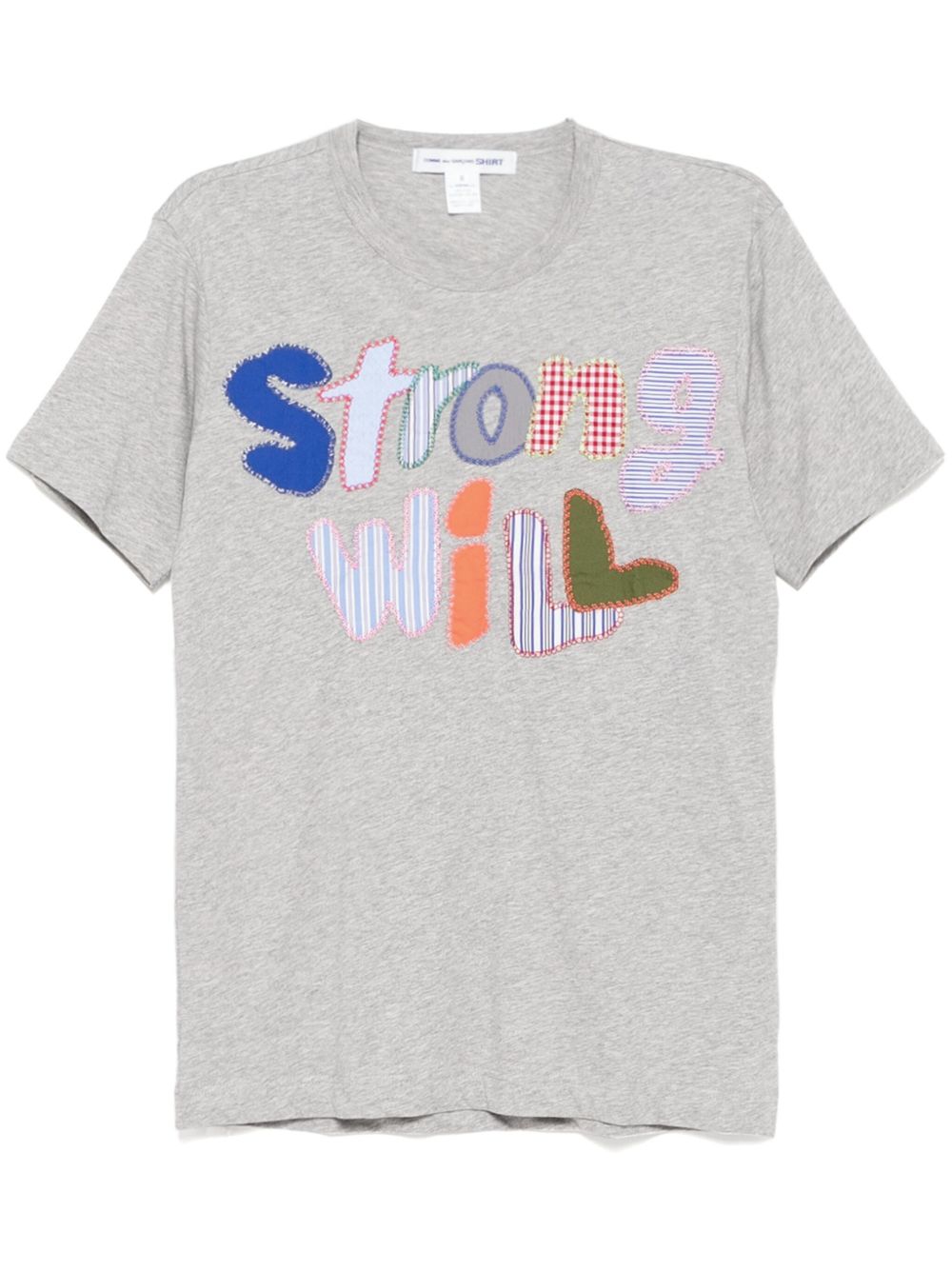 Comme Des Garçons Shirt 拼贴设计T恤 - 灰色