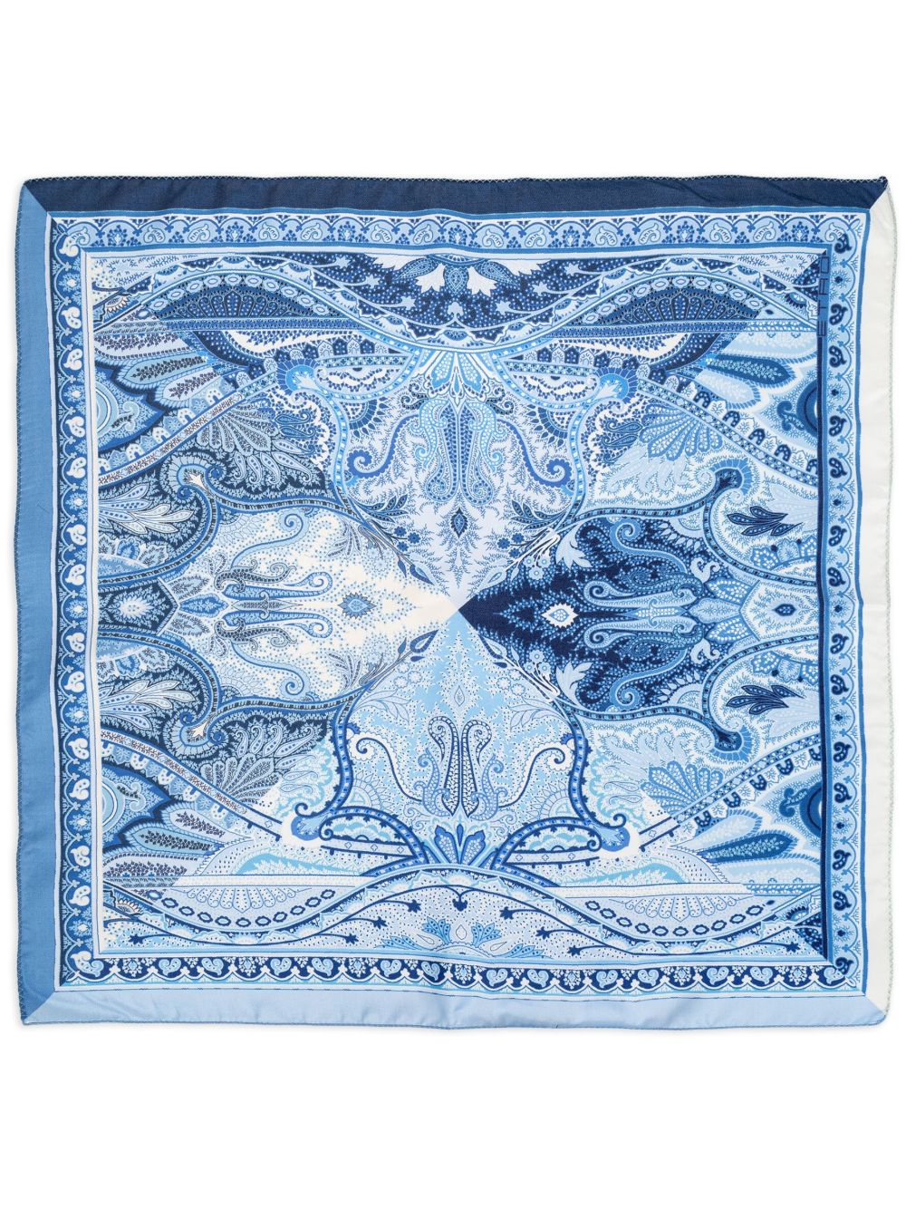 ETRO 佩斯理印花围巾 - 蓝色
