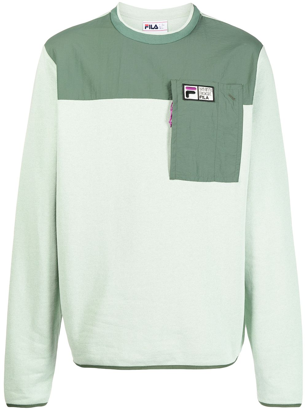 Fila 拼色卫衣 - 绿色