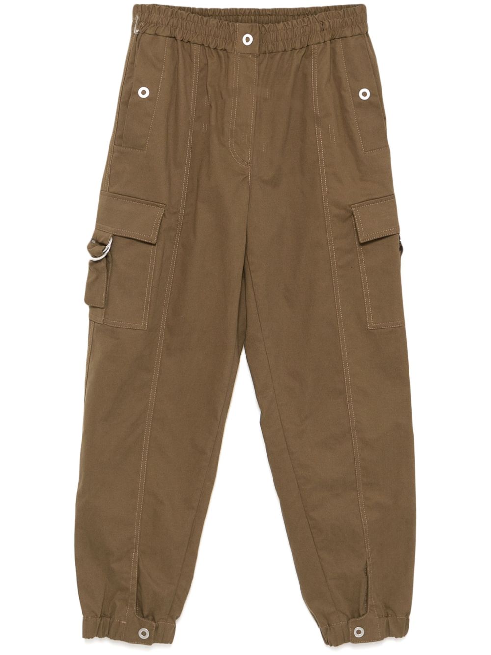 3.1 Phillip Lim 装饰性纽扣细节长裤 - 褐色