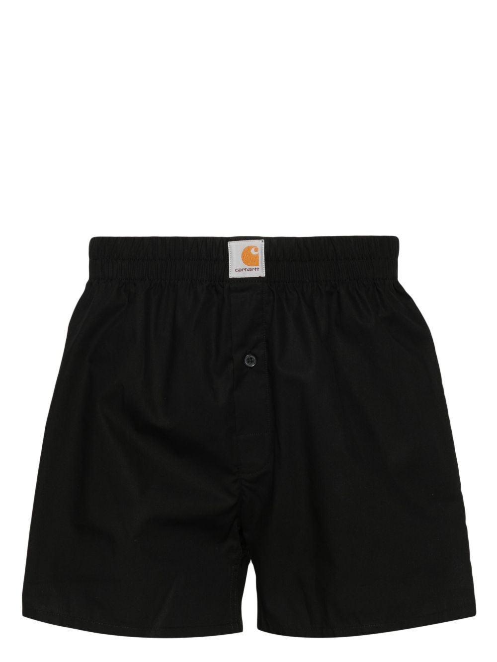 Carhartt WIP logo腰边棉四角裤 - 黑色