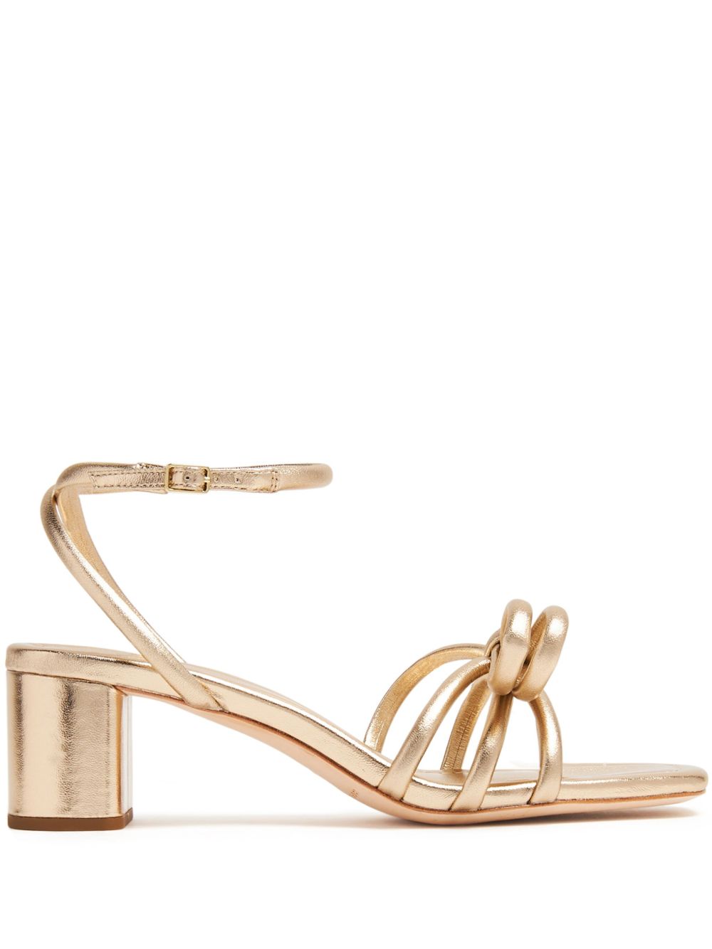 Loeffler Randall Mikel 中跟皮质凉鞋 - 金色