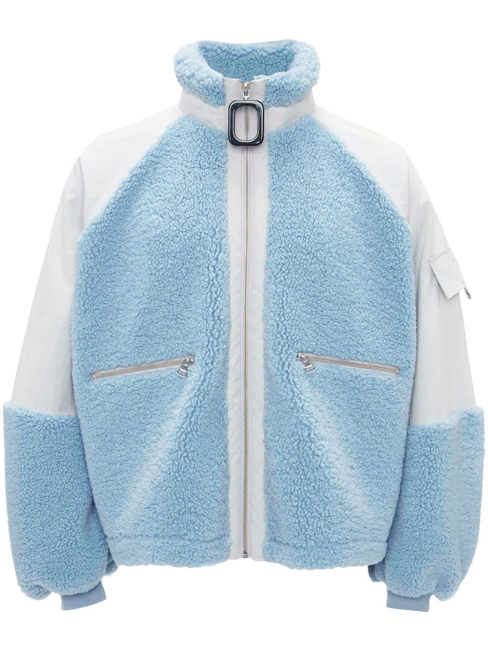 JW Anderson 拼色抓绒夹克 - 蓝色