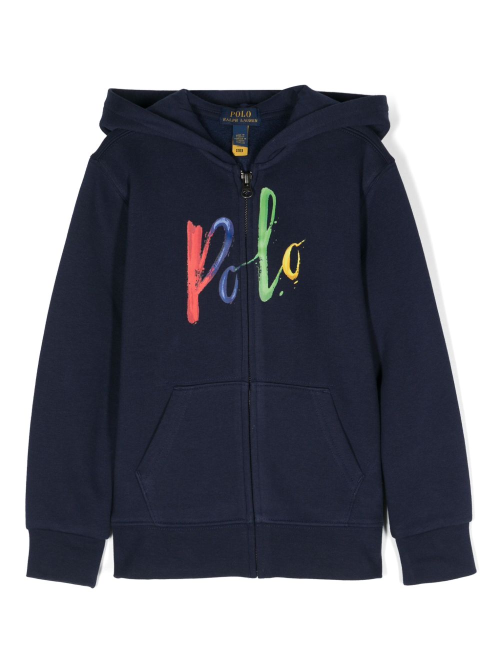 POLO RALPH LAUREN KIDS logo印花连帽夹克 - 蓝色