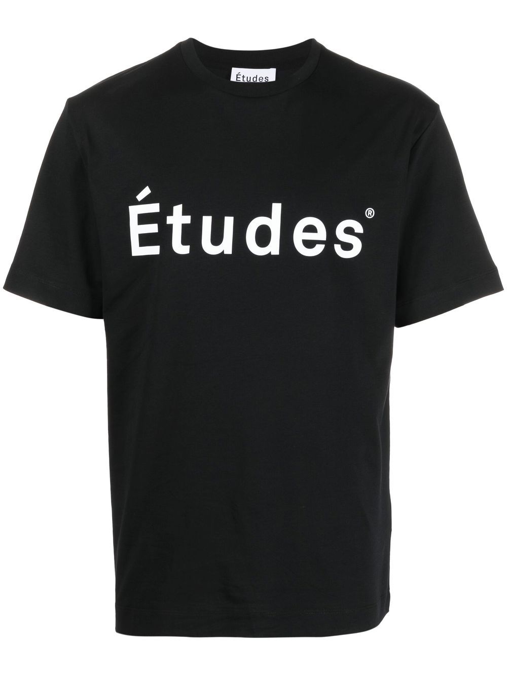 Etudes logo印花细节T恤 - 黑色