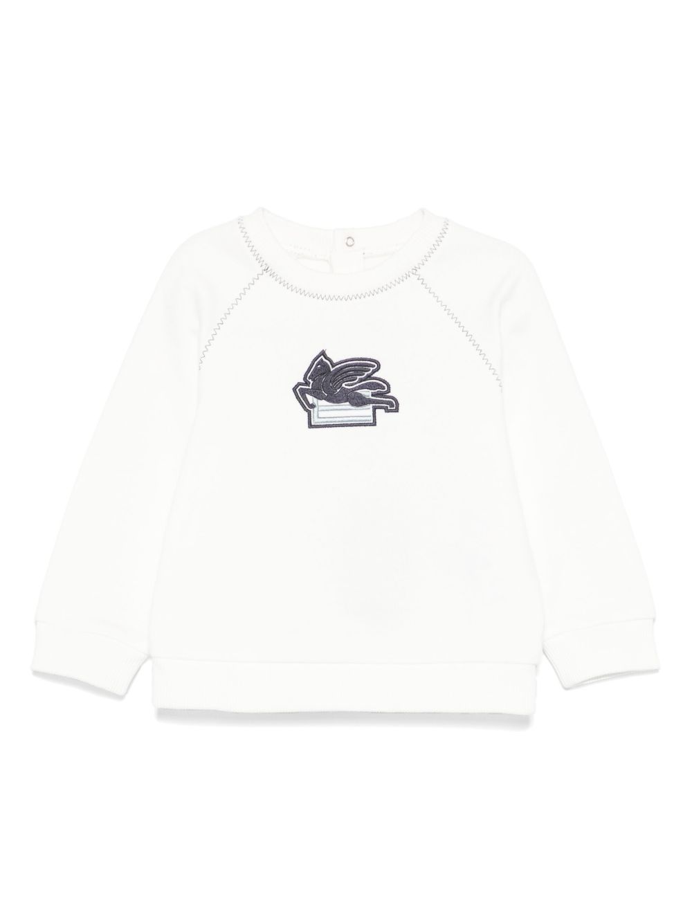 ETRO KIDS Pegaso 贴花卫衣 - 白色