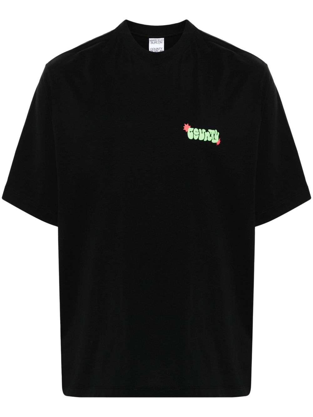 Marcelo Burlon County of Milan Solsticio 棉T恤 - 黑色