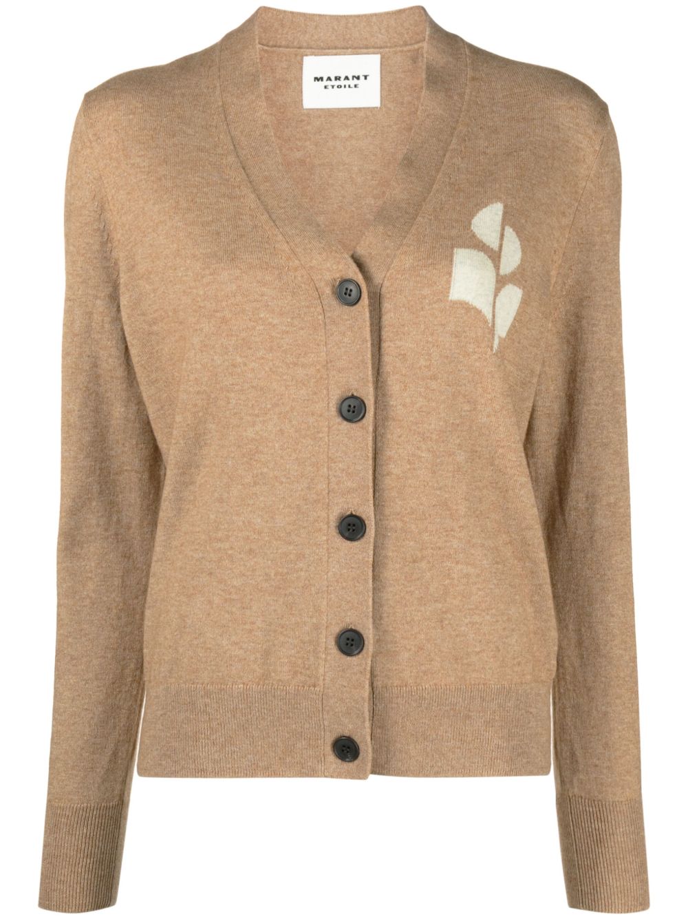 MARANT ÉTOILE Karin logo嵌花开衫 - 褐色
