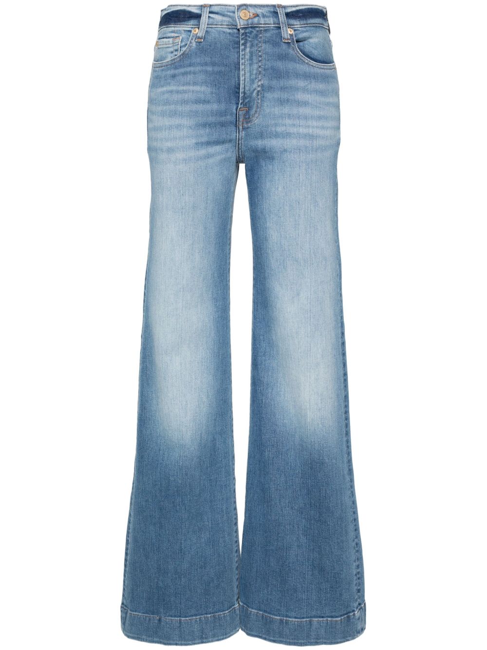 7 For All Mankind Modern Dojo 高腰阔腿牛仔裤 - 蓝色