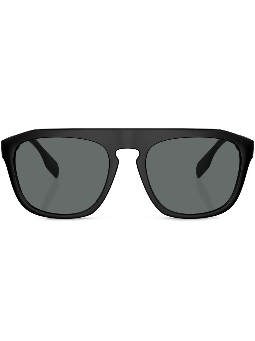 Burberry Eyewear Wren 飞行员镜框太阳眼镜 - 黑色