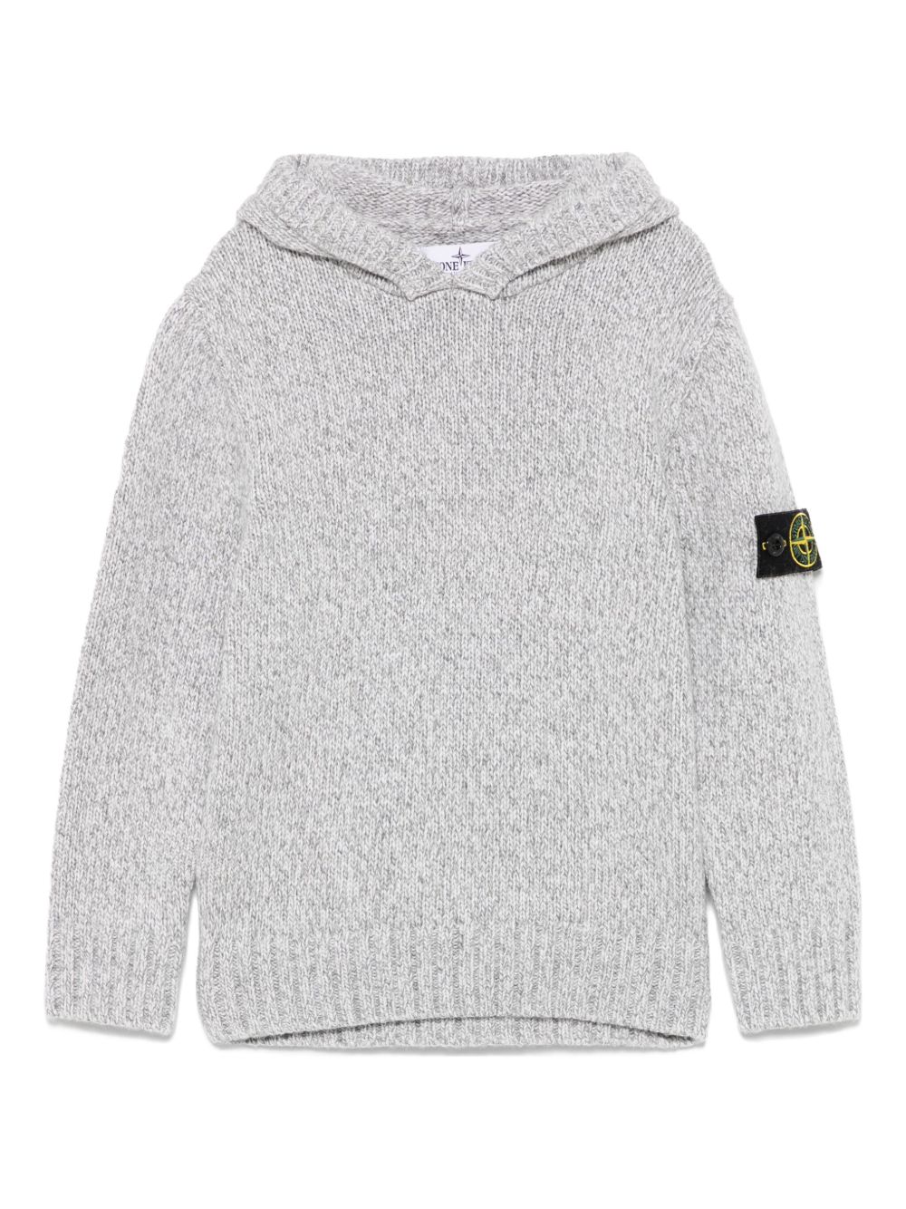 Stone Island Junior 针织连帽衫 - 灰色