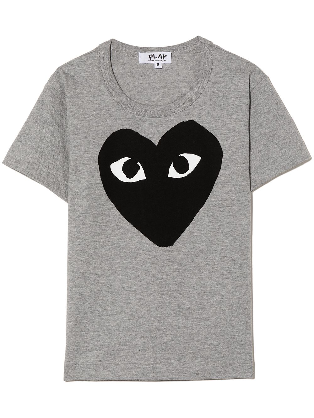 Comme Des Garçons Play Kids logo印花T恤 - 灰色