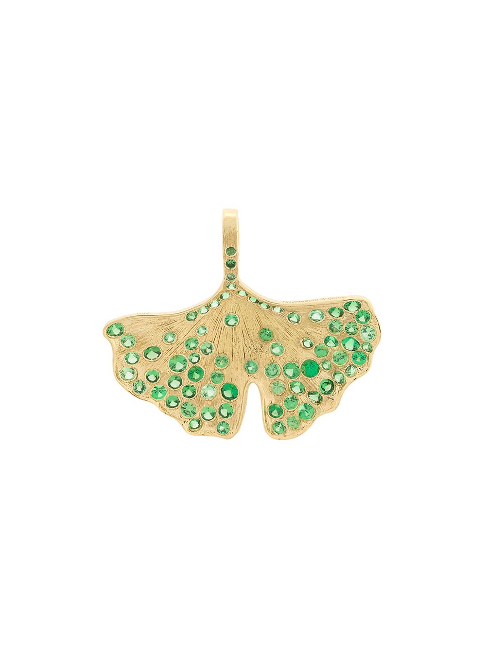 Aurelie Bidermann Ginkgo 18k金沙弗莱石吊坠 - 金色